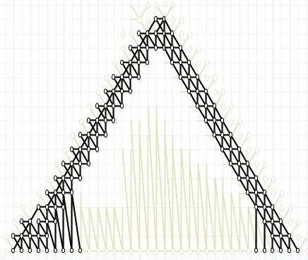 An exemplar plane truss from early experiments